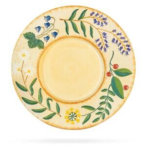 Yankee Candle Wildflowers Floral Candle Plate 7.5” Holder Dish Large Jar